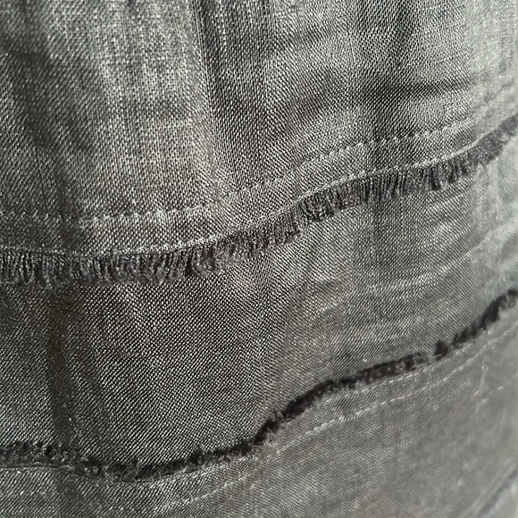 Talbots Black Sheath Linen Dress V-Neck Sleeveless - Picture 4 of 10